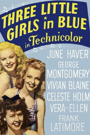 Tres jovencitas vestidas de azul