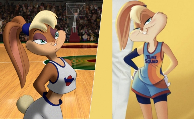 A la derecha, la nueva Lola Bunny