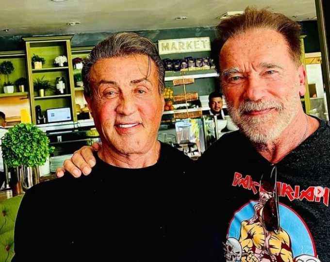 Stallone y Schwarzenegger se reencuentran tras la pandemia