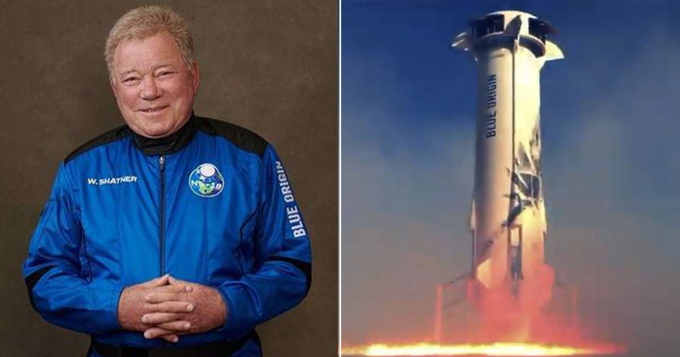 El actor William Shatner de 'Star Trek' viaja al espacio a los 90 años