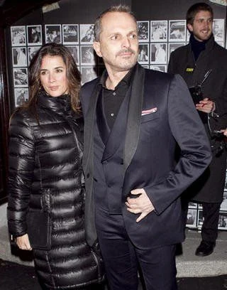 Macarena Rey y su amigo Miguel Bosé