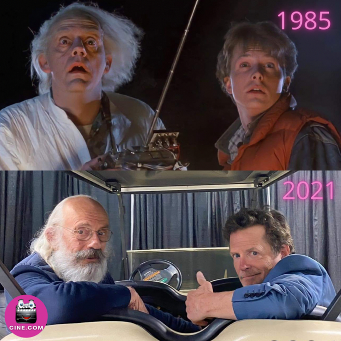 La foto de Michael J Fox y Christopher Lloyd es la más compartida del 2021