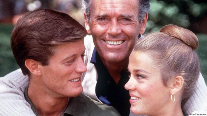 El clan Fonda: de izquierda a derecha, Peter, Henry y Jane