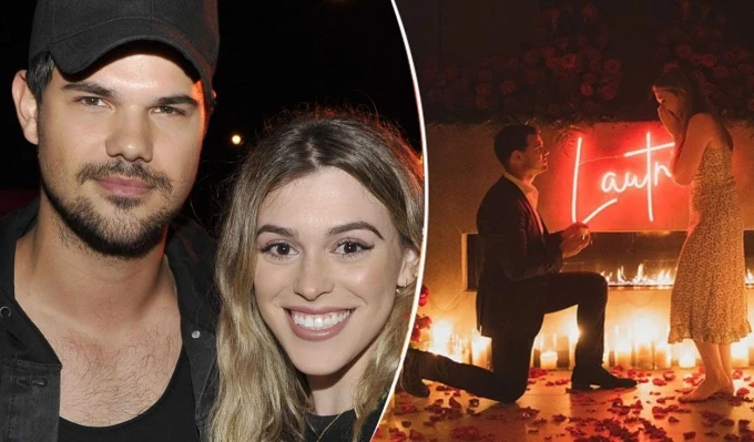 Taylor Lautner se comprometió con su novia Tay Dome