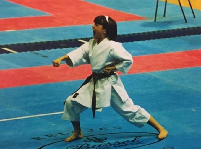 Azahara compitiendo en un campeonato