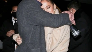 Jennifer Lopez and Ben Affleck embrace on a romantic date in Beverly Hills