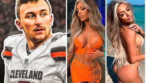 Johnny Manziel pillado en la playa con la modelo Kenzie Werner