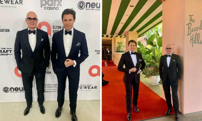 Daniel y su marido en The Beverly Hills Hotel