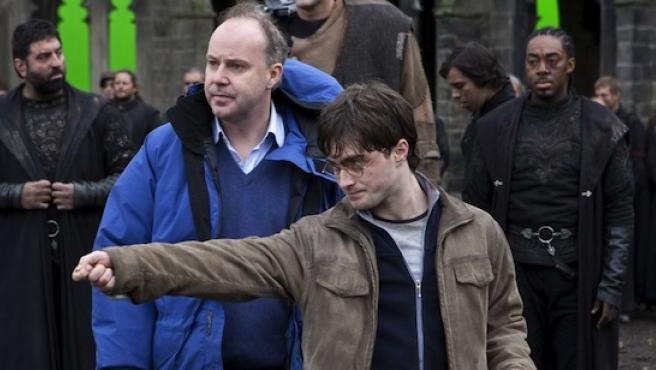El director David Yates en un momento del rodaje de Harry Potter