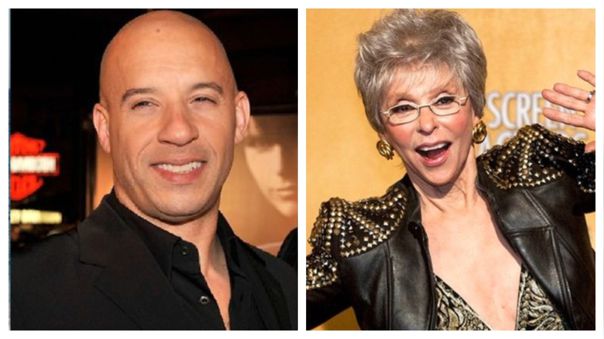 Rita Moreno y Vin Diesel