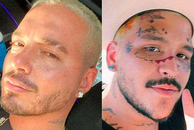 Christian Nodal criticado por copiar el look de J Balvin