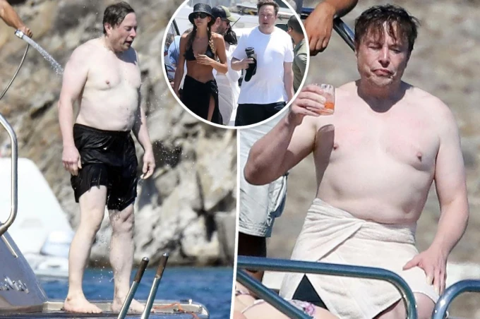 Elon Musk de vacaciones en Mykonos en un yate de lujo
