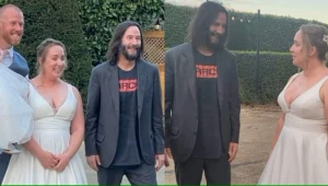 Keanu Reeves se presentó en la boda de unos desconocidos