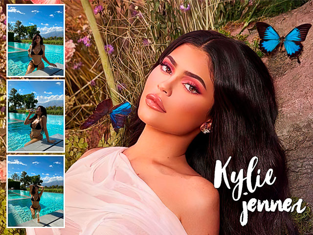 Kylie Jenner muestra su increíble figura en un diminuto bikini negro