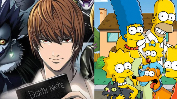 'Los Simpson': Se pasan al anime para un especial de Halloween sobre Death Note