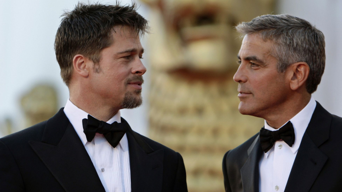 Brad Pitt y George Clooney se reúnen en Nueva York para rodar su nueva película