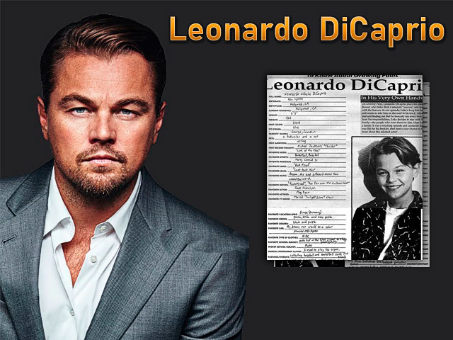 Leonardo DiCaprio: Su ficha de puño y letra más sorprendente