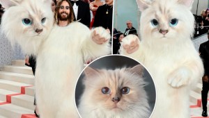 Met Gala 2023: Jared Leto se disfraza de Choupette, la gata de Karl Lagerfeld