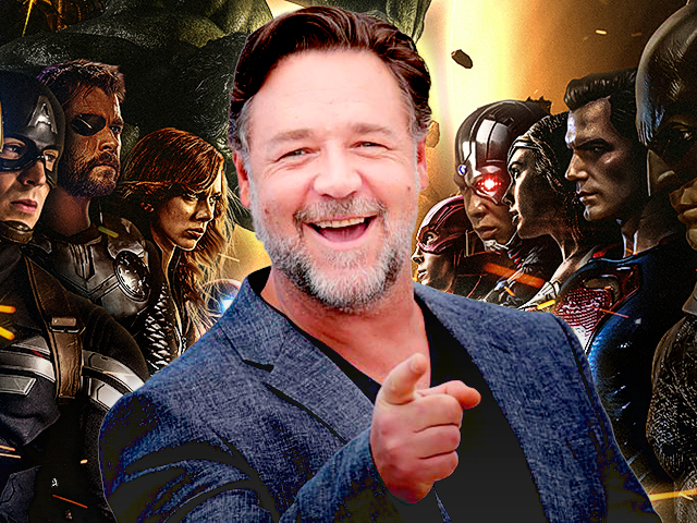 Russell Crowe bromea en Twitter con el hecho de ser el padre de varios superhéroes