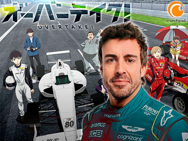 Overtake! el electrizante cruce entre Fórmula 1 y Anime para los fans de Fernando Alonso