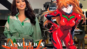 Presentadora de TV deslumbra a la audiencia con un cosplay de Evangelion en pleno directo