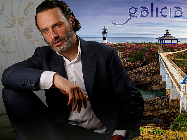 Andrew Lincoln, estrella de 'The Walking Dead', cautivado por el marisco gallego