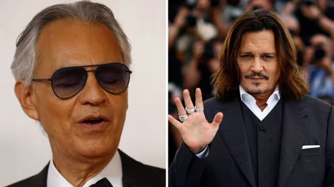 Andrea Bocelli y Johnny Depp unen fuerzas en un épico concierto que dejará al público sin aliento