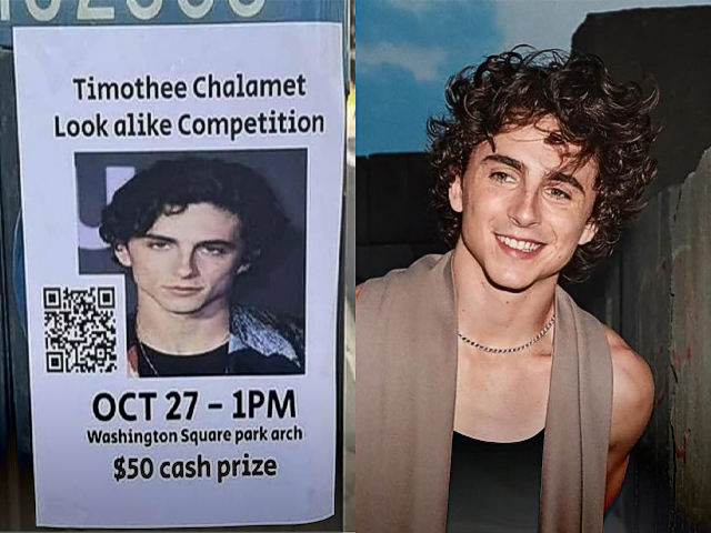 Timothée Chalamet asiste a un concurso de imitadores de sí mismo en Nueva York y termina perdiendo