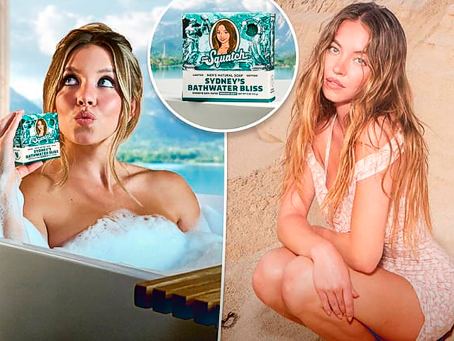 Sydney Sweeney causa revuelo con jabones elaborados usando el agua de sus baños personales