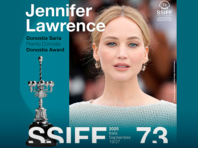Jennifer Lawrence recibirá el Premio Donostia en la 73ª edición del Festival de San Sebastián