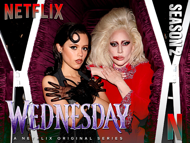 Primera fotografía de Lady Gaga en el papel de Rosaline Rotwood para la serie 'Wednesday'