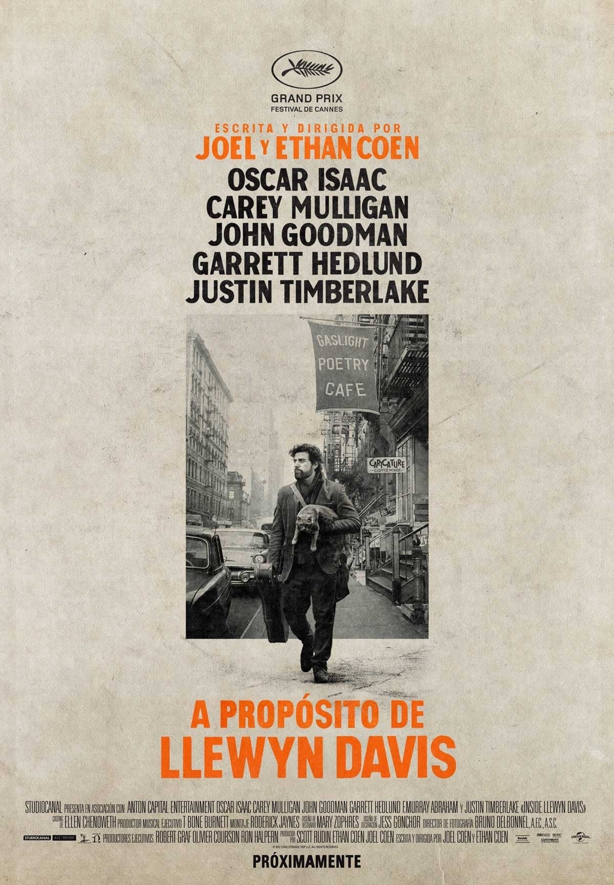 Poster de A PROPÓSITO DE LLEWYN DAVIS en español