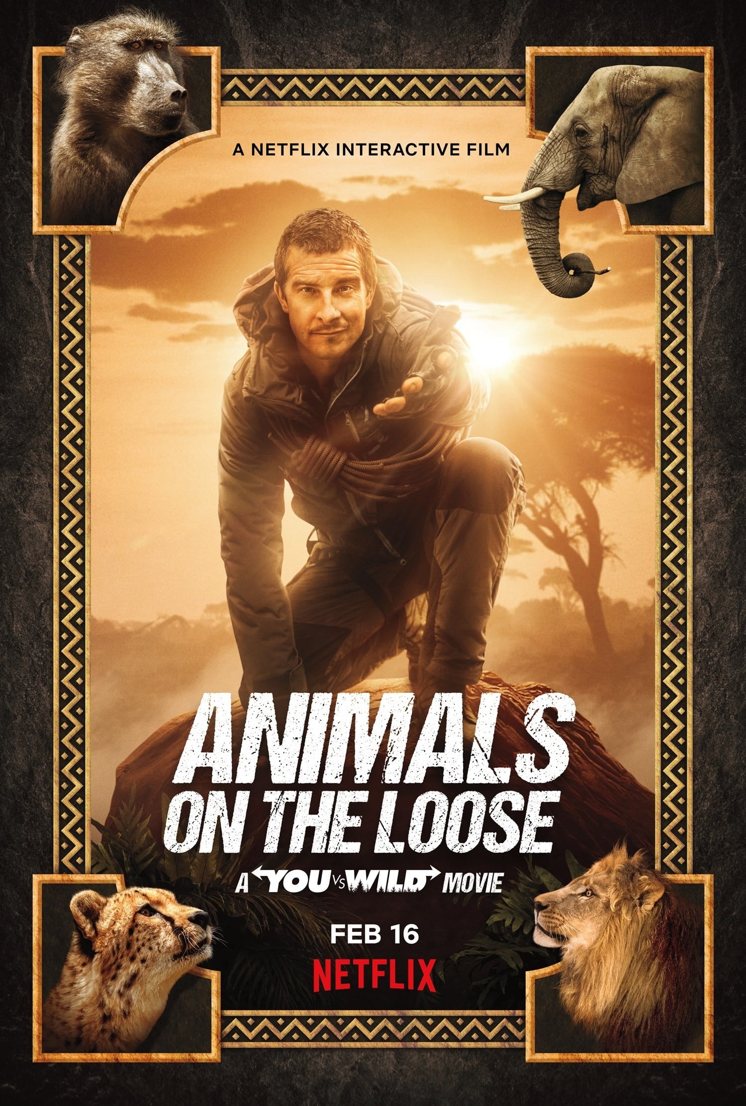 Poster de ANIMALS ON THE LOOSE: A YOU VS. WILD MOVIE en inglés