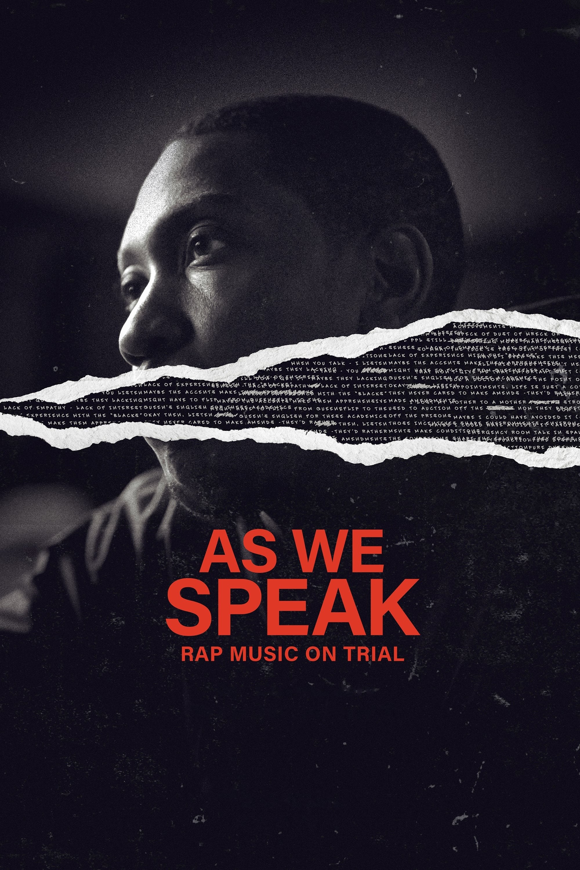 Poster de AS WE SPEAK: RAP MUSIC ON TRIAL en inglés