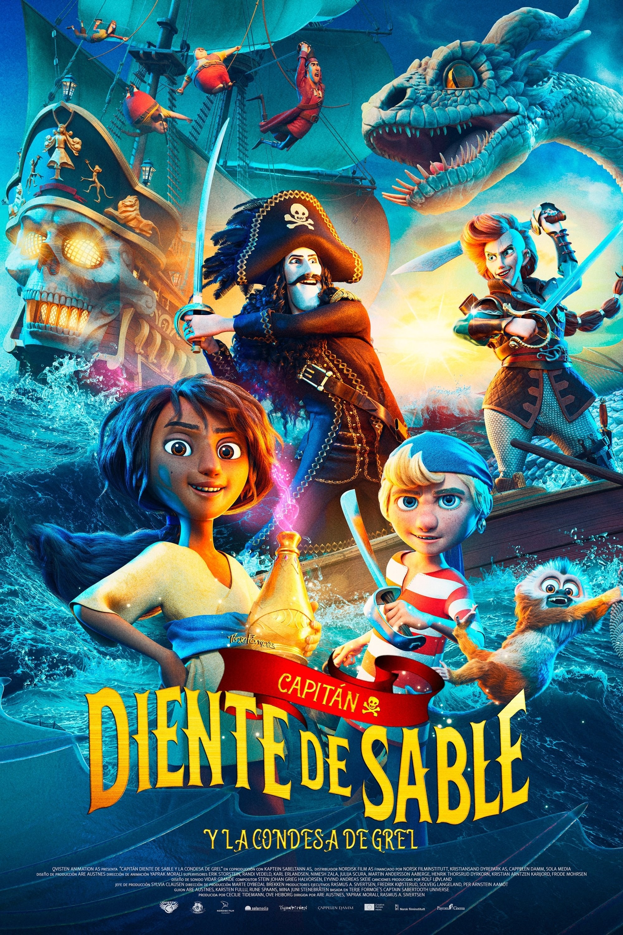 Poster de CAPITÁN DIENTE DE SABLE Y LA CONDESA DE GREL en español