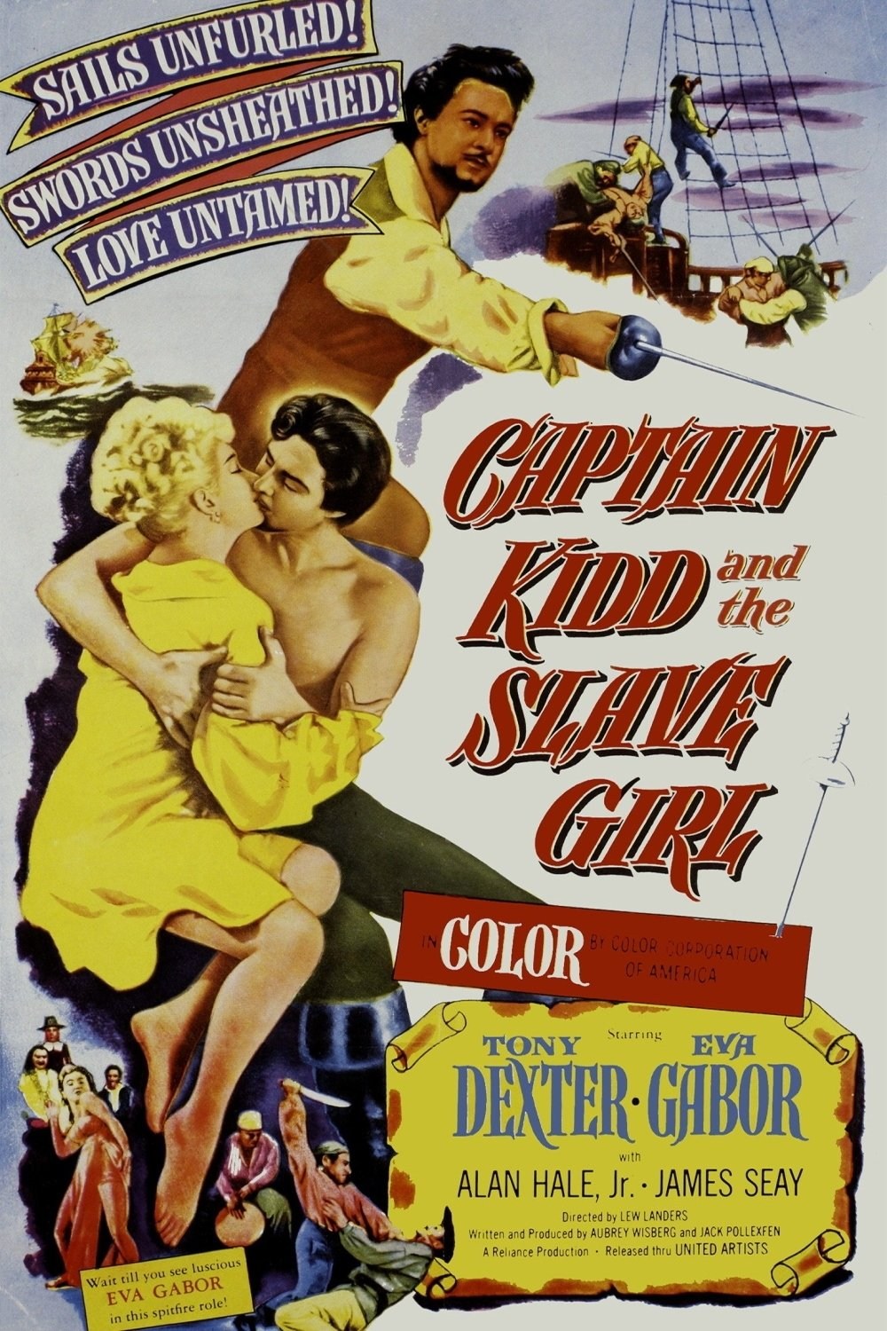Poster de CAPTAIN KIDD AND THE SLAVE GIRL en inglés