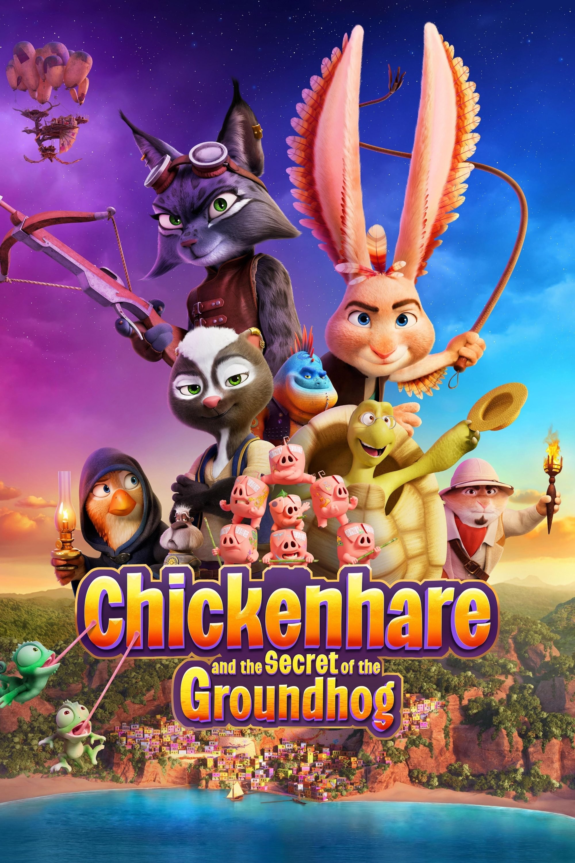 Poster de CHICKENHARE AND THE SECRET OF THE GROUNDHOG en inglés