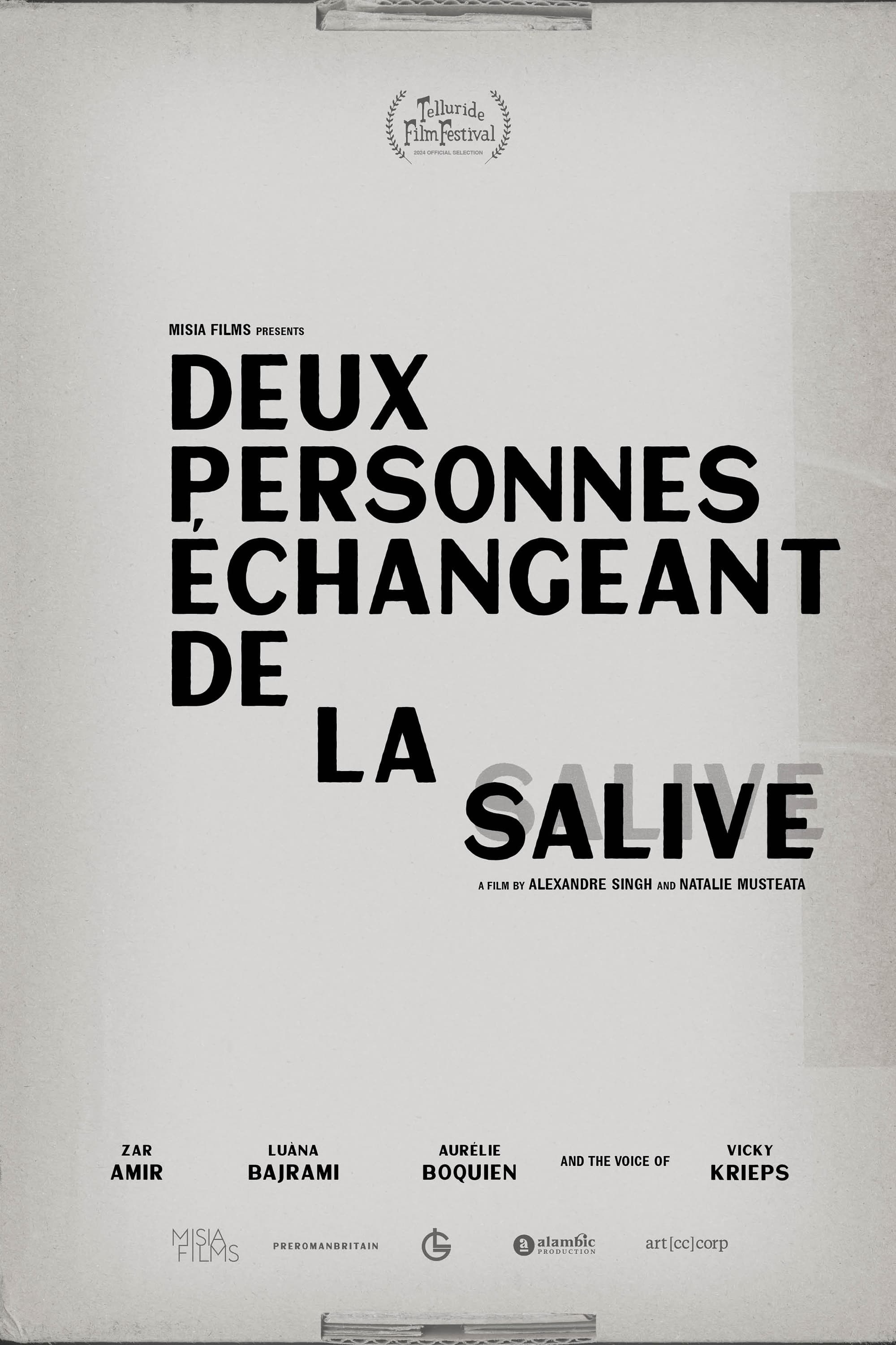 Poster de DEUX PERSONNES ÉCHANGEANT DE LA SALIVE en inglés
