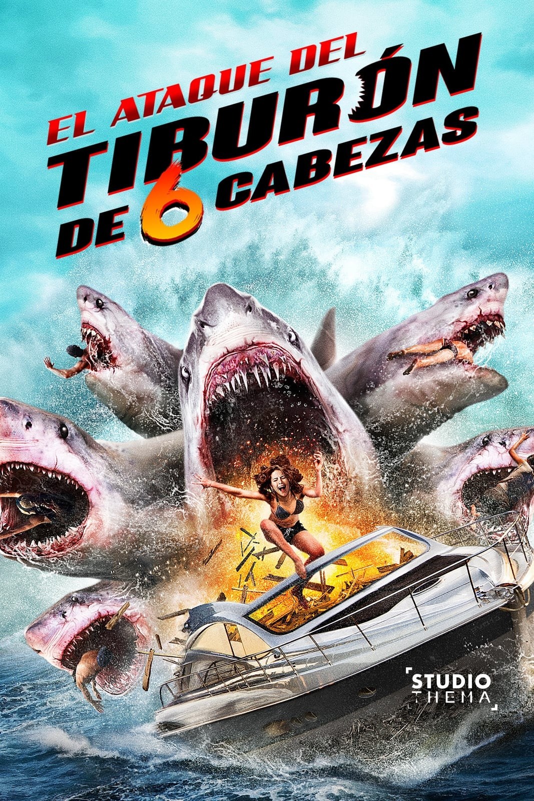 Poster de EL ATAQUE DEL TIBURÓN DE SEIS CABEZAS en español