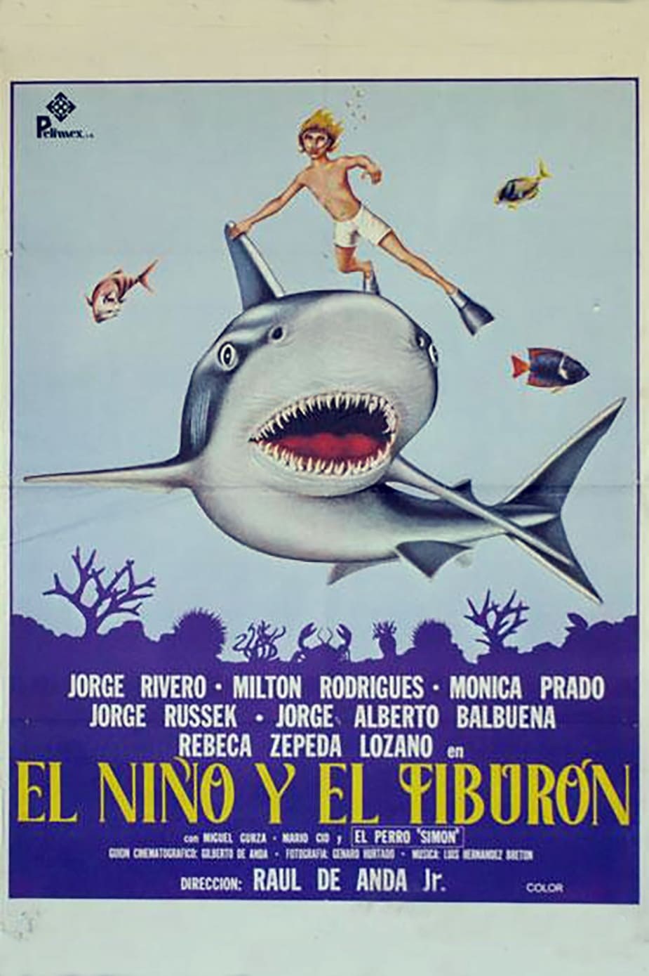 Poster de EL NIÑO Y EL TIBURÓN en español