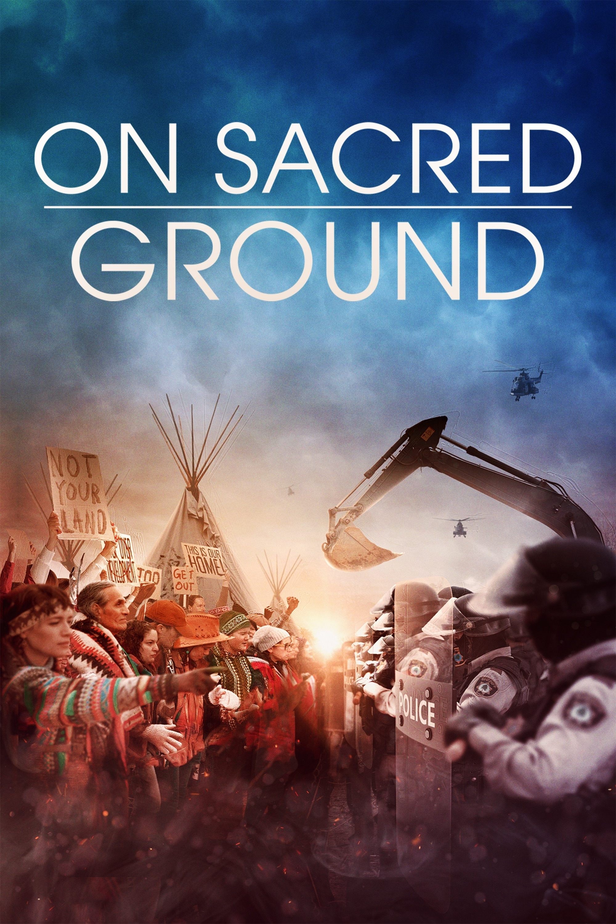 Poster de ON SACRED GROUND en inglés
