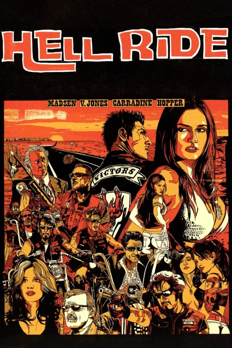 Poster de HELL RIDE en inglés