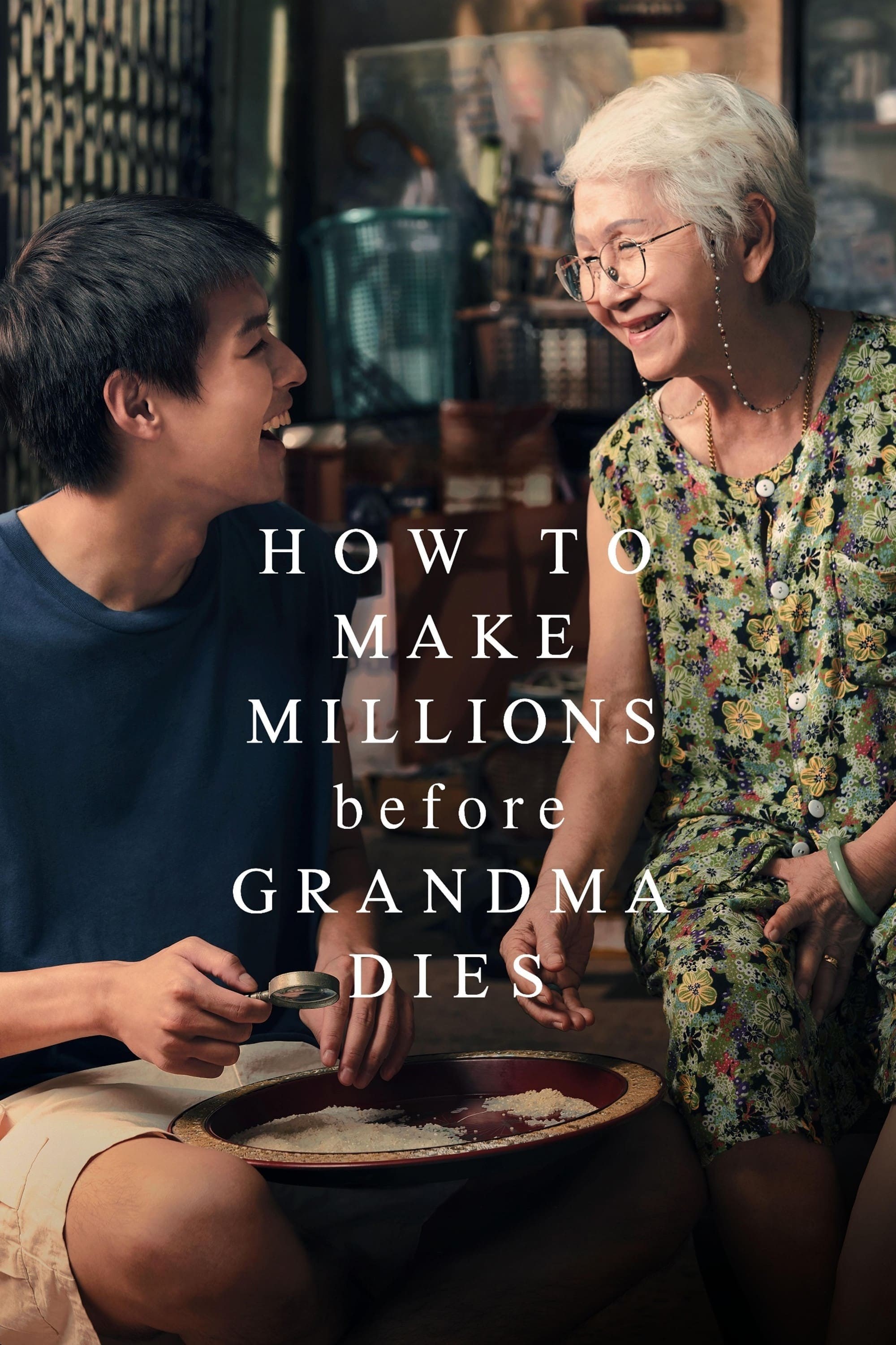 Poster de CÓMO HACERSE MILLONARIO ANTES DE QUE MUERA LA ABUELA en inglés