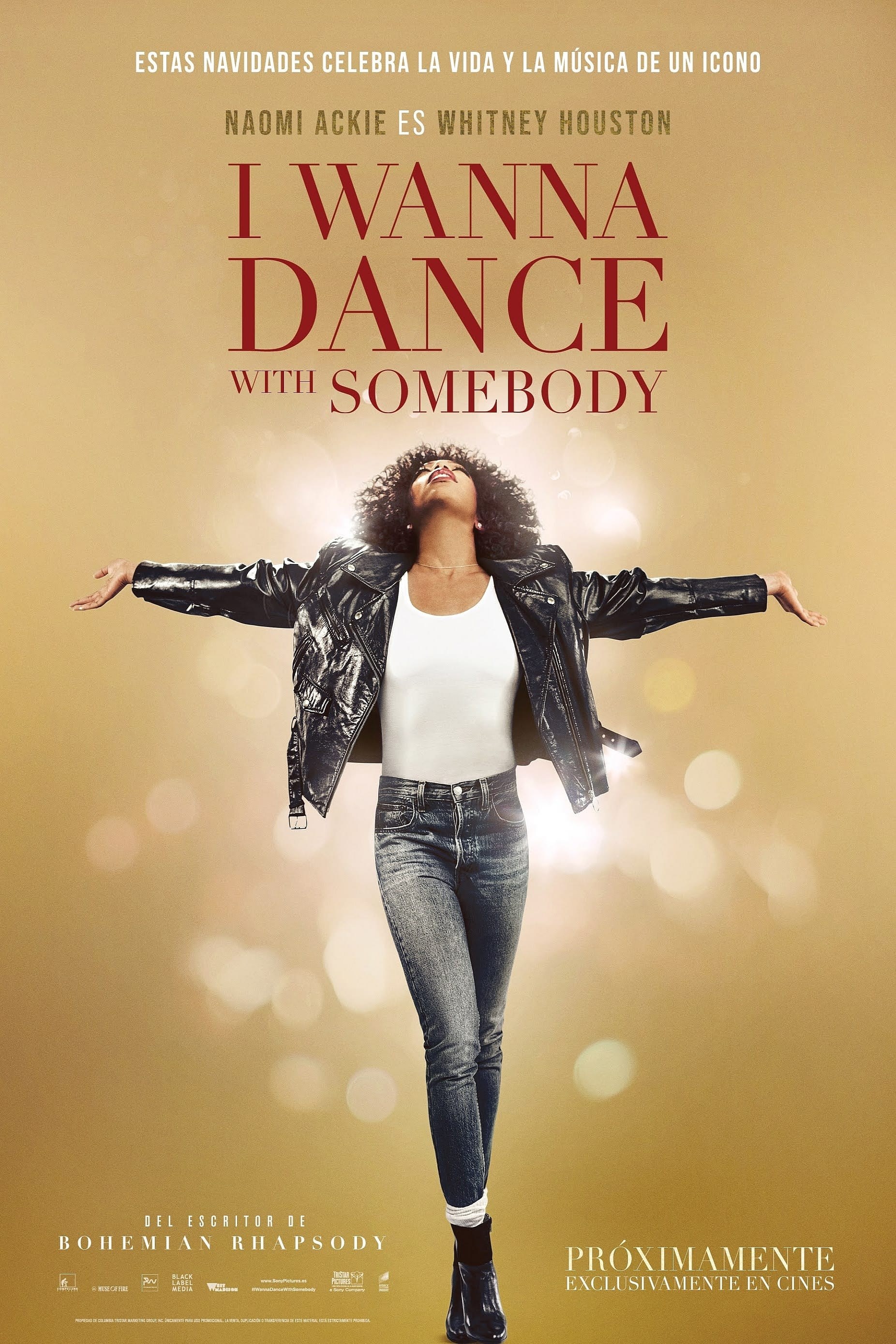 Poster de WHITNEY HOUSTON. I WANNA DANCE WITH SOMEBODY en español
