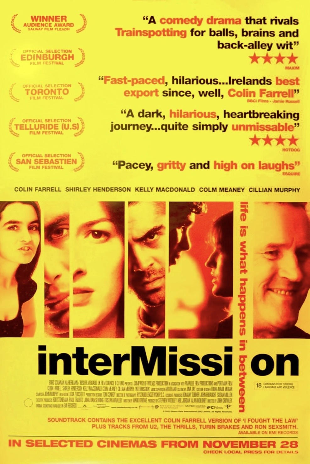 Poster de INTERMISSION en inglés