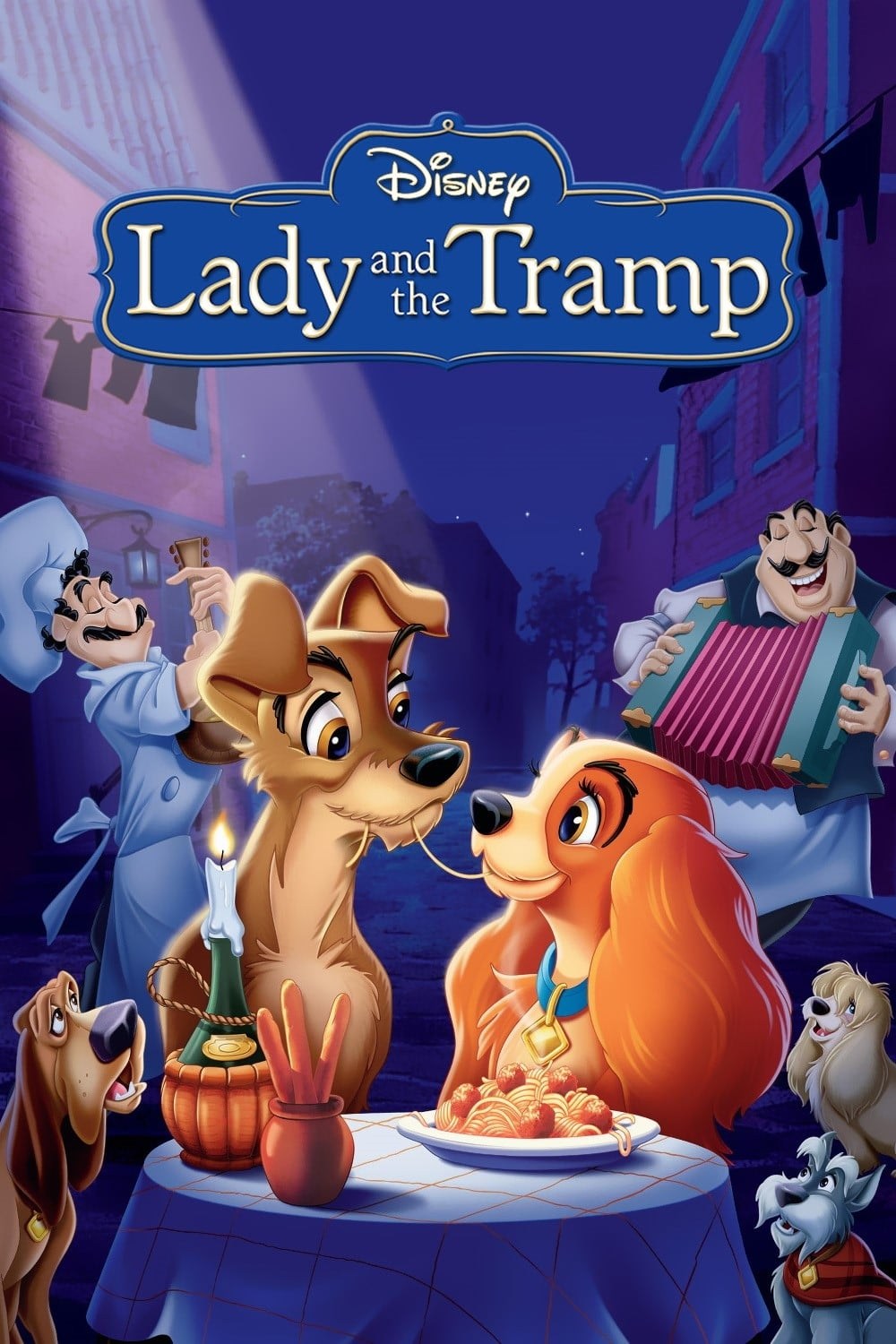 Poster de LA DAMA Y EL VAGABUNDO en inglés