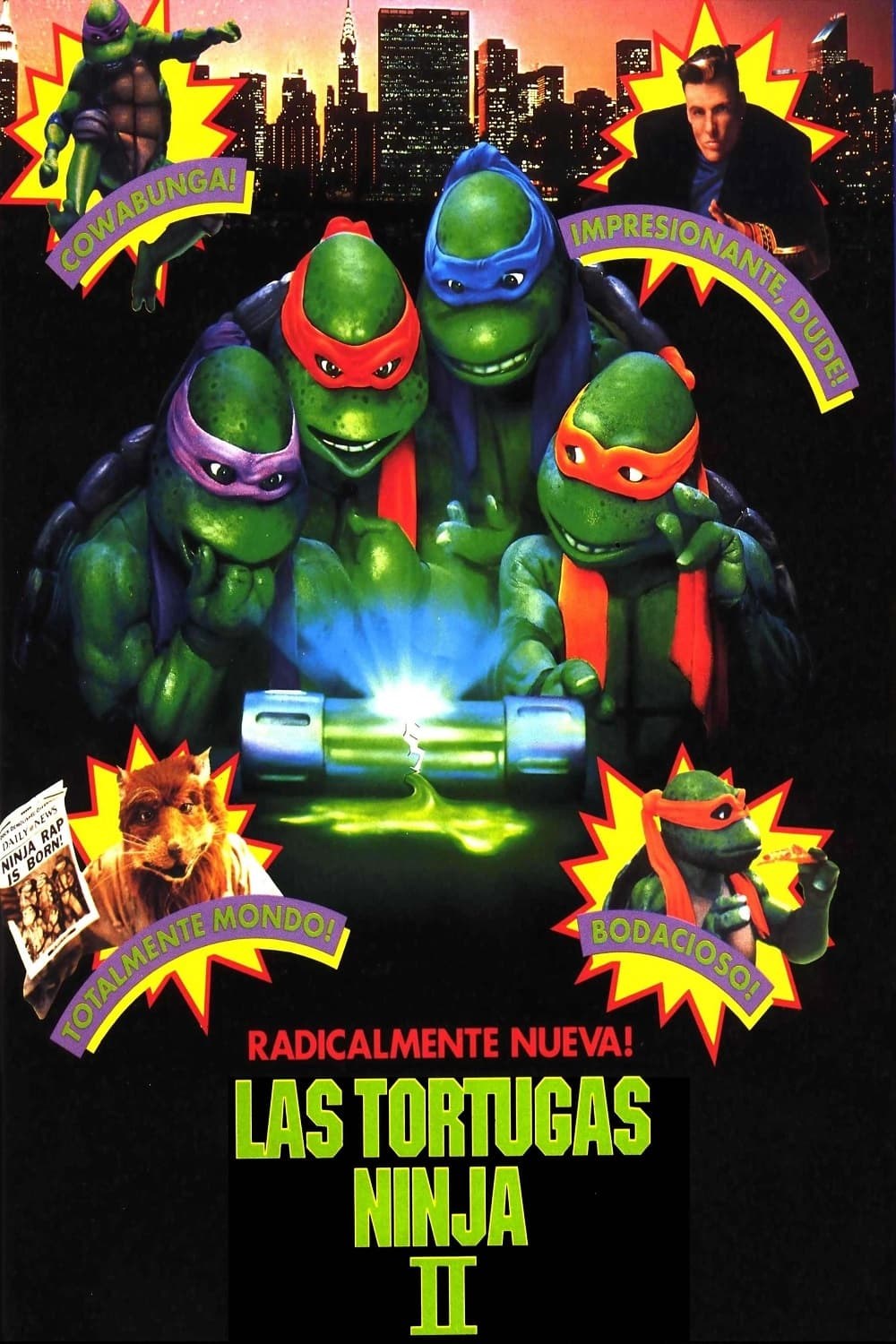 Poster de LAS TORTUGAS NINJA II: EL SECRETO DE LOS MOCOS VERDES en español