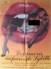 Jarretelles roses sur bas noirs