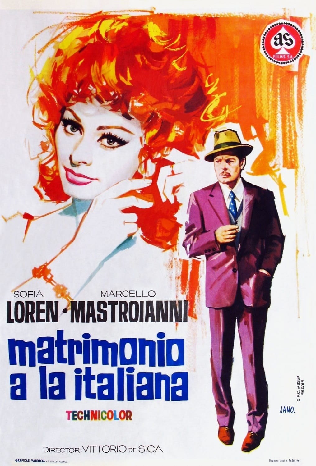 Poster de MATRIMONIO A LA ITALIANA en español