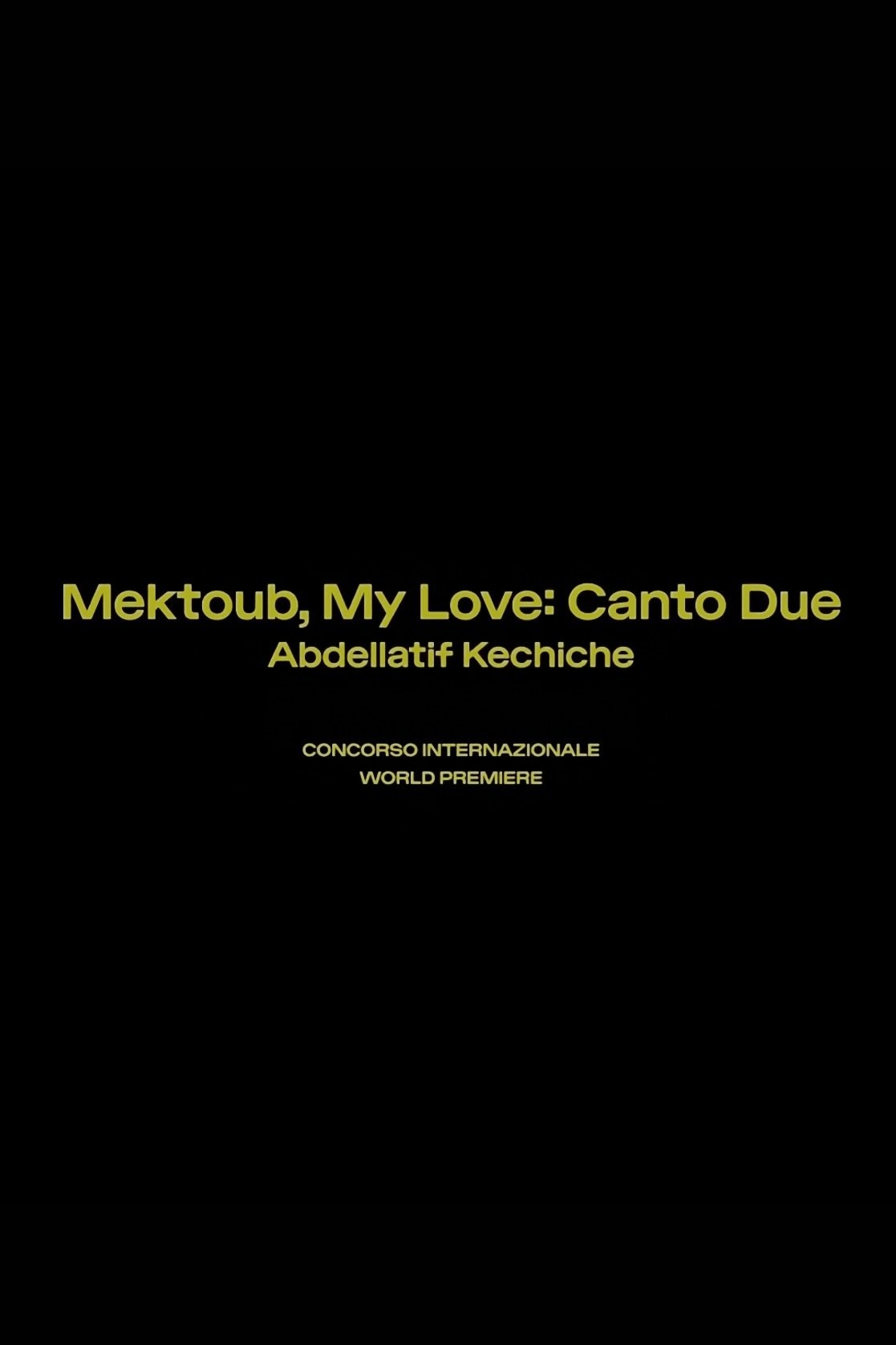 Poster de MEKTOUB, MY LOVE: CANTO DUE
